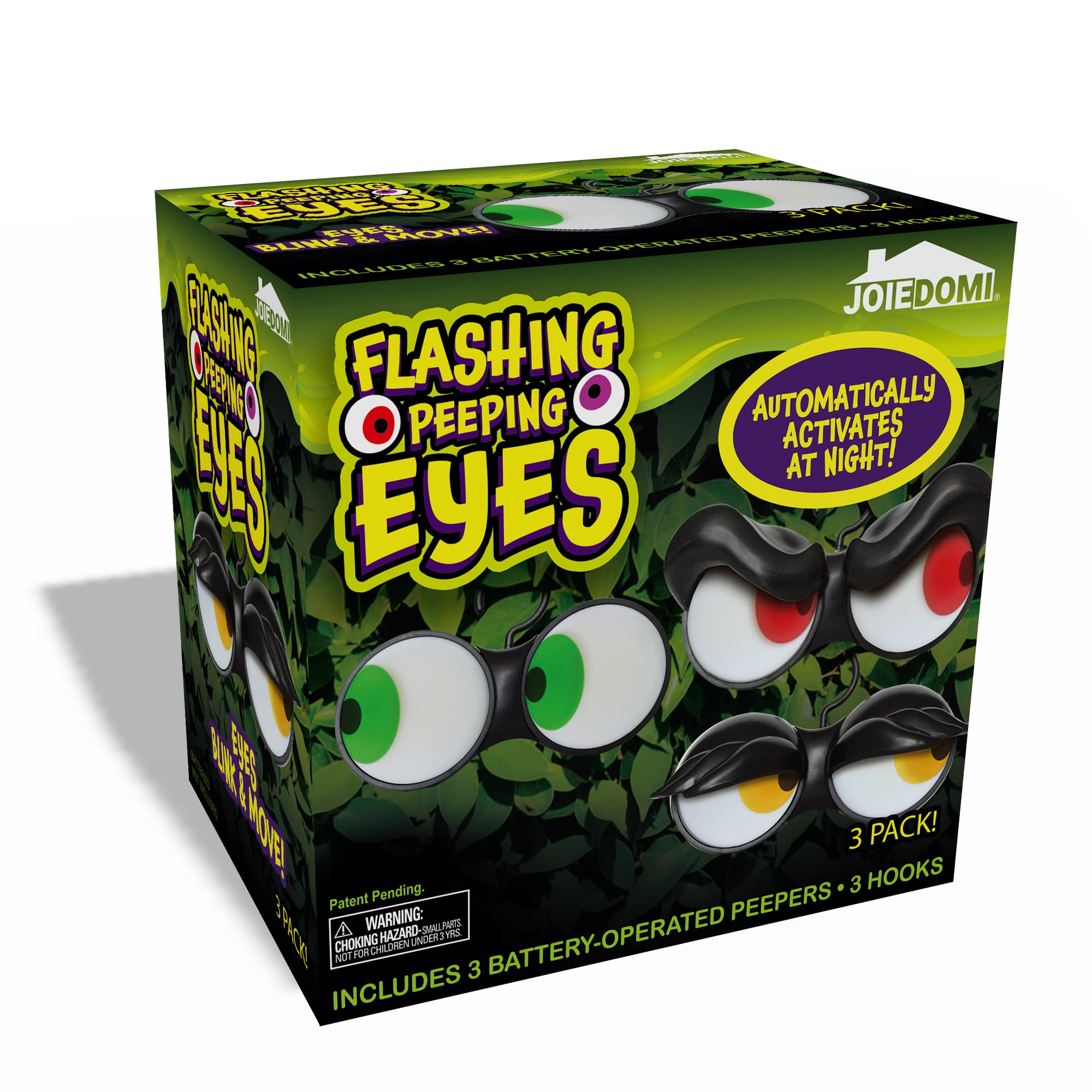 Joiedomi 3 Pack Halloween Flashing Peeping Eyes Lights with Timer